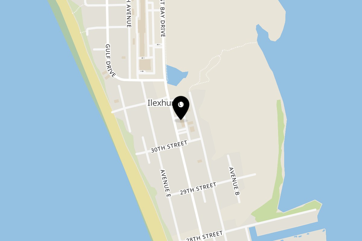 Map showing the location of Jaxx Wing Co Ana Maria Island on 3009 Gulf Dr N in Holmes Beach